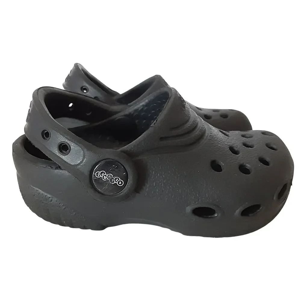 Jibbitz by Crocs Classic Clogs Water Shoes Black Toddler 6/7 Summer Slip On Play